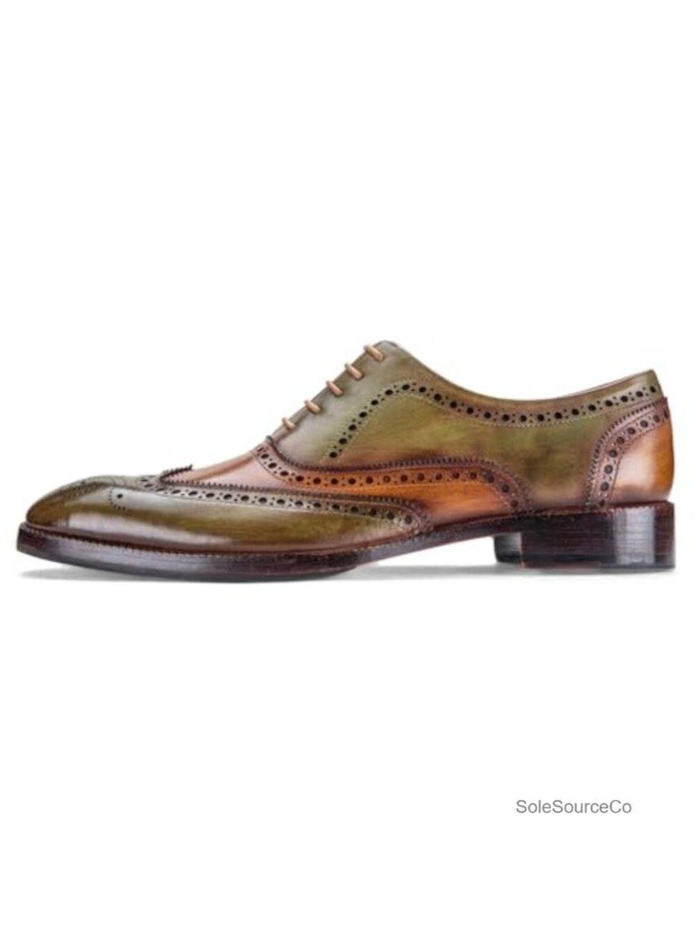 Handcrafted Wingtip Brogue Oxford Men's Genuine Leather Dress Shoes